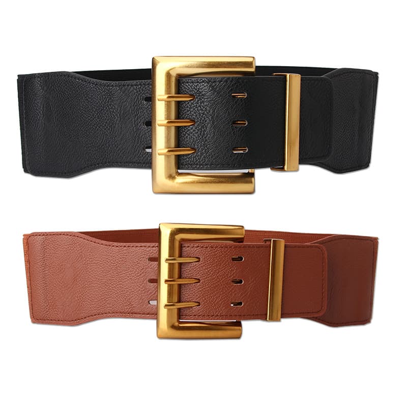 new women's elastic elastic waistband dress coat decorative wide belt waist belt for women