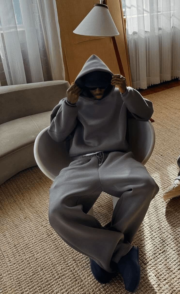 Sweat à capuche pour homme, vêtement décontracté, simple, tendance, couleur unie, ample