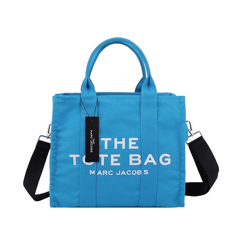 Sac fourre-tout à bandoulière en toile simple avec lettre de grande capacité