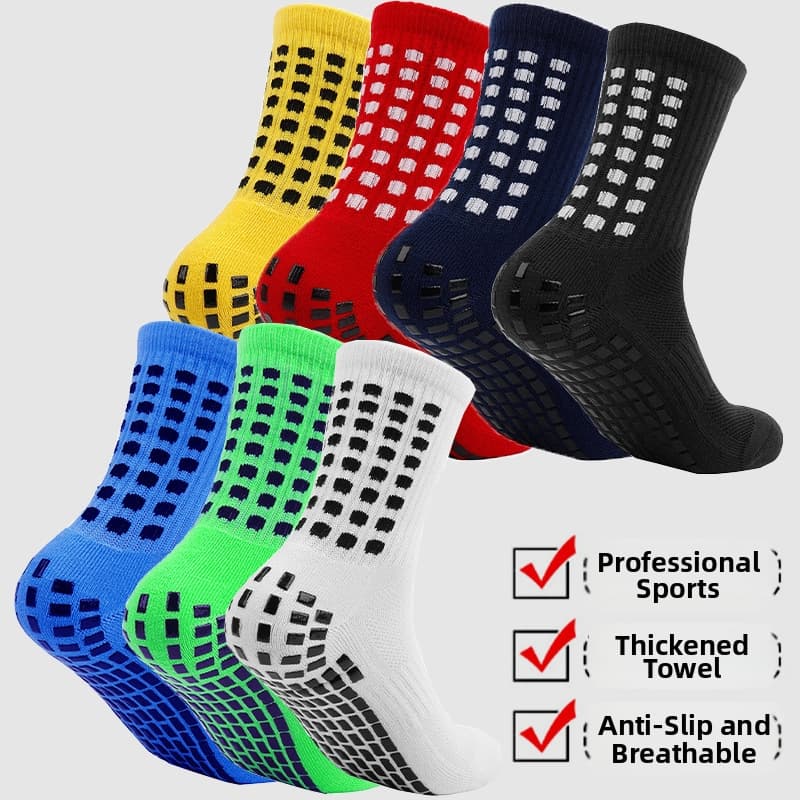 Breathable Youth Football Basketball Socks Anti-slip Glue Bottom Professional Sport Socks For Active Wear And Casual Wear