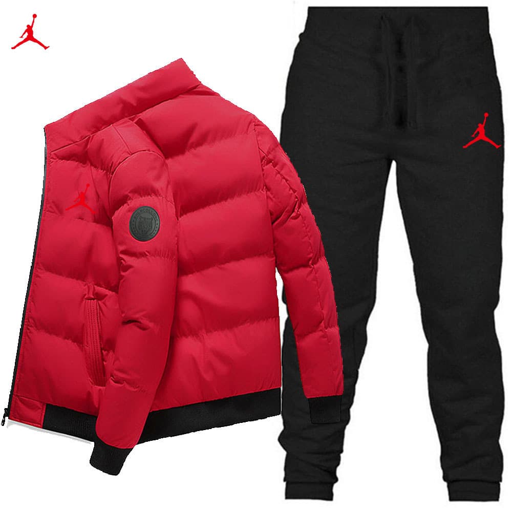 Nouveaux hommes coton veste + pantalon couleur unie imprimé ensemble de sport décontracté