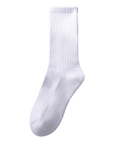Chaussettes en coton respirant pour hommes et femmes - Chaussettes de sport confortables (cheville/mi-mollet/dessus du mollet) en noir et blanc class
