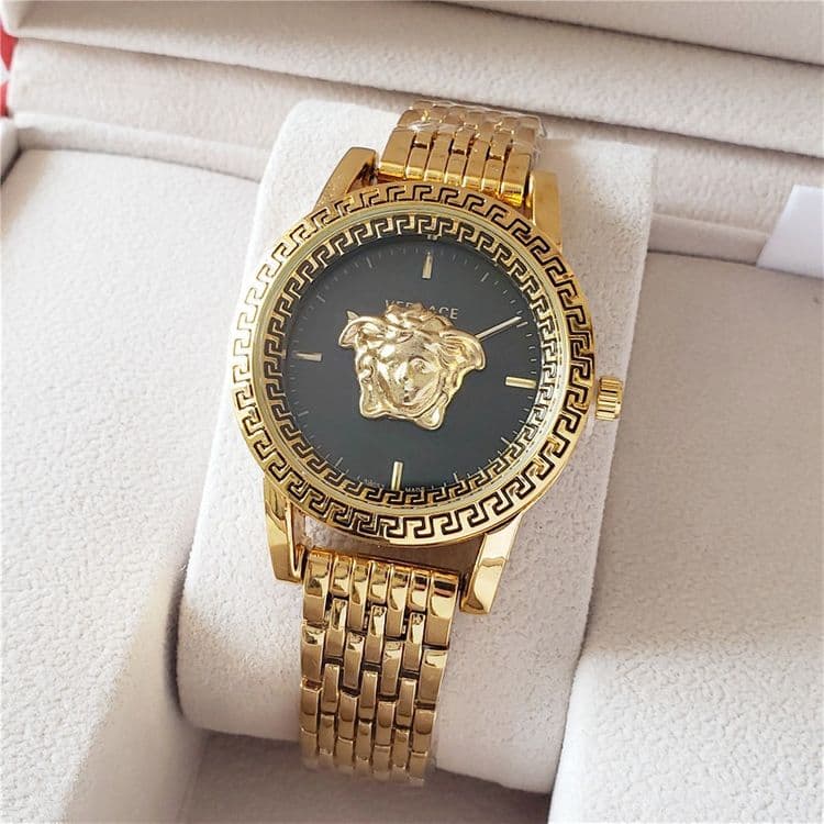 Montre à quartz classique de marque de luxe avec grand logo pour femme, cadeau de Noël