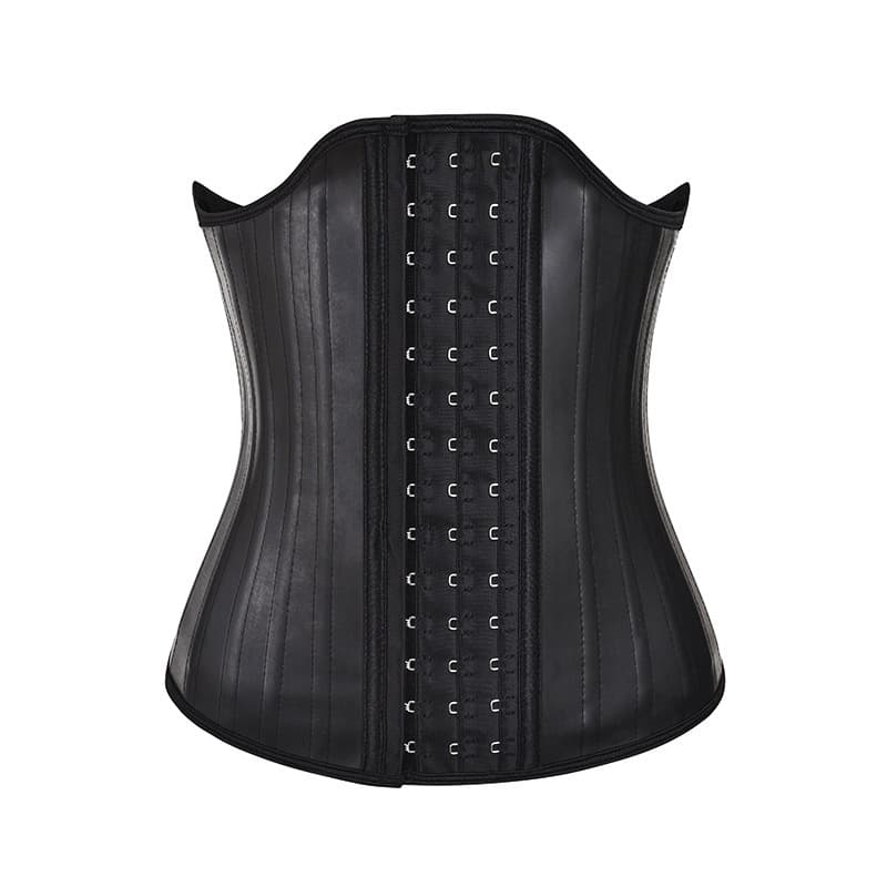 25-bone glossy side breast artifact breast support latex corset Latex waist shaping belt
