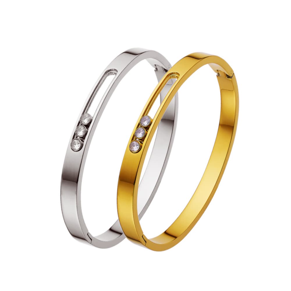 Stainless steel bracelets for women, simple, fashionable, light and luxurious, high end titanium steel bracelets jewelry