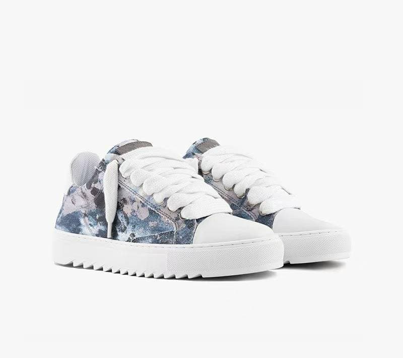 Chaussures de sport unisexes numériques décontractées blanches à lacets de haute qualité, style européen et américain populaire.