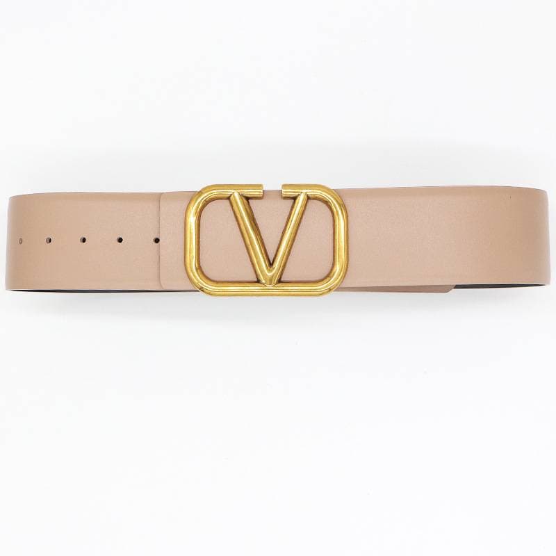 Ceinture en cuir de vache avec boucle en V pour femme, large, décorative, avec jupe, taille ajustée