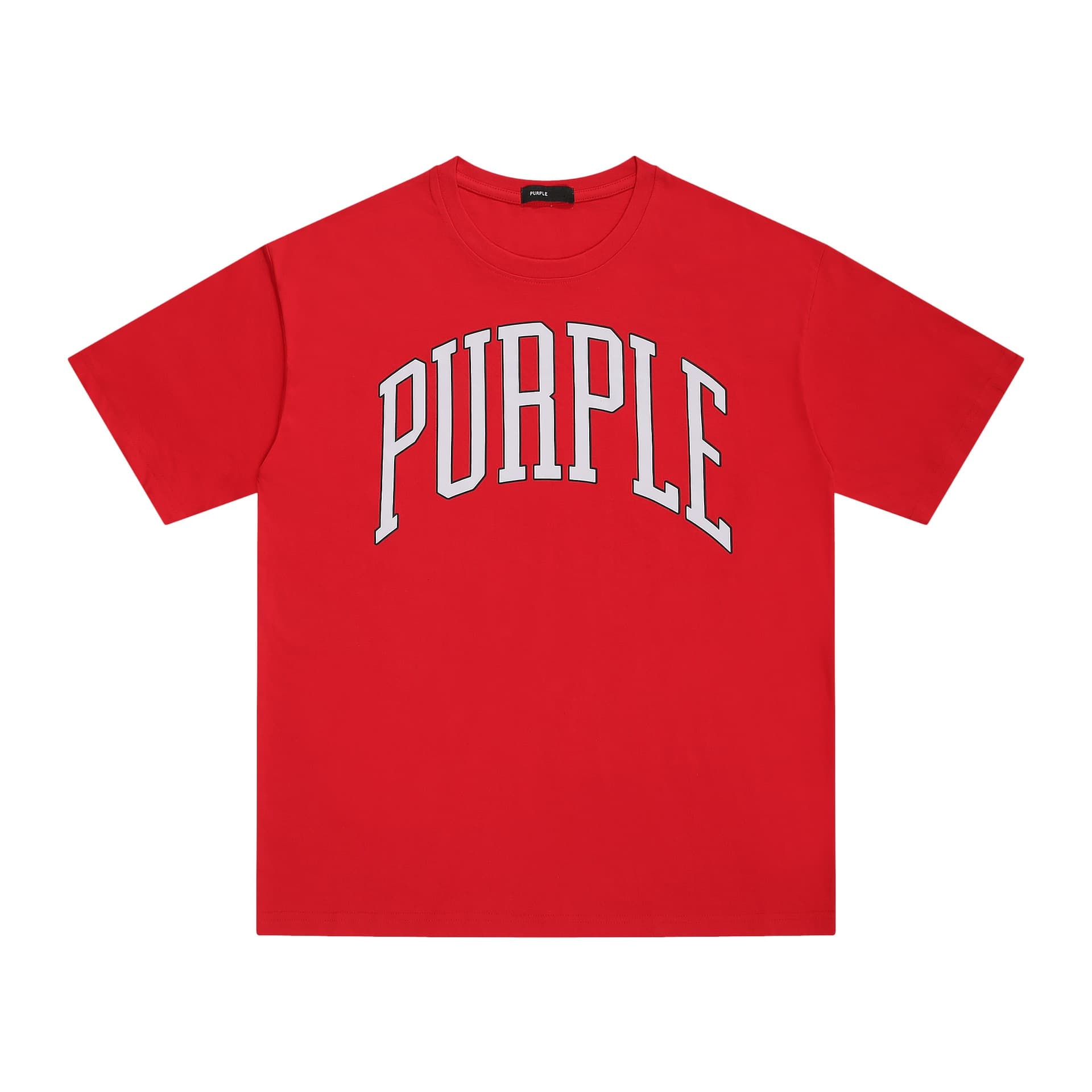 Man's clothing Spring and summer big red letters Purple printing basic men's and women's large size short-sleeved T-shirt ee