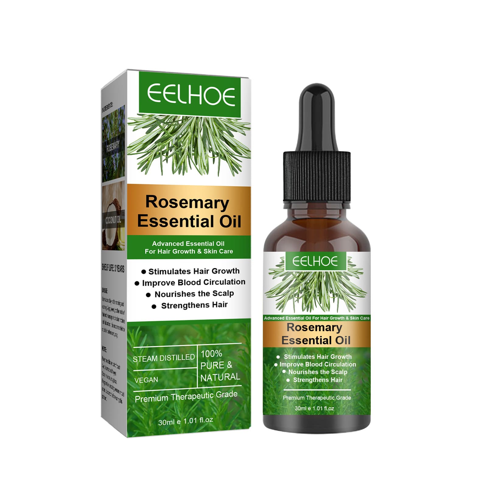 EELHOE-Rosemary Essential Oil Hair Growth Strengthening Hair Treatment Skin Care