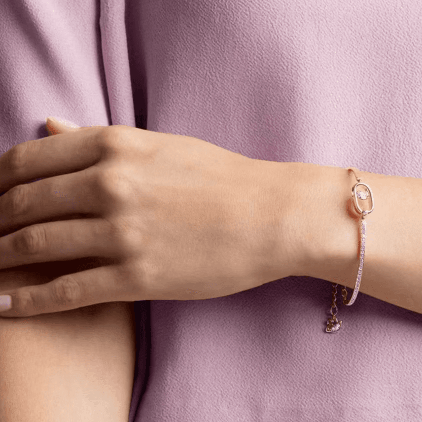 Oval Beating Heart For Women Crystal Elements, Smart Bracelet