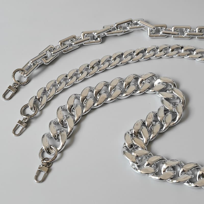 Fashion Internet Celebrity Electroplated Silver Versatile Acrylic Handheld Shoulder Underarm Bag Chain Crossbody Strap