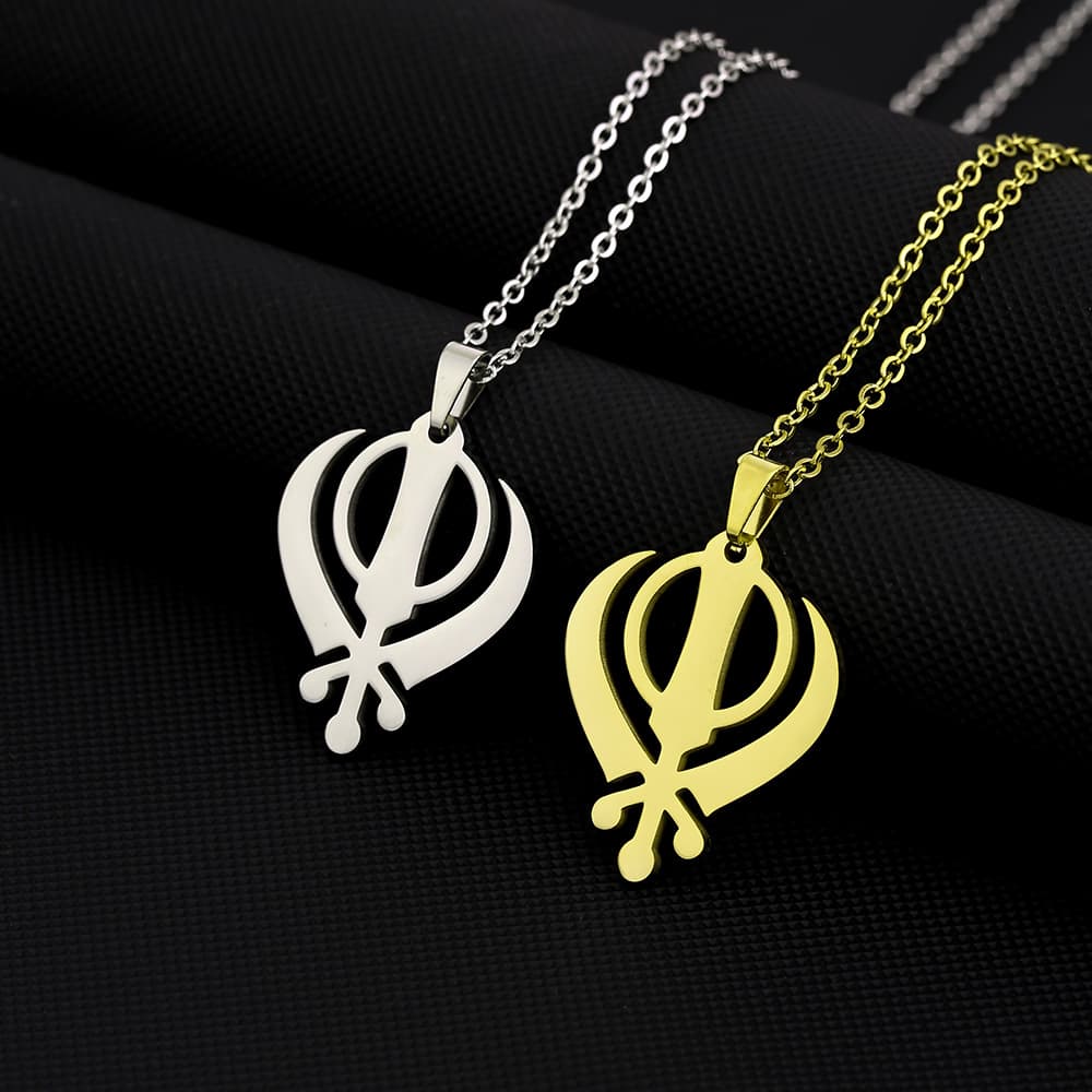retro religious stainless steel glossy Sike necklace men and women all-match couple titanium steel pendant hot selling