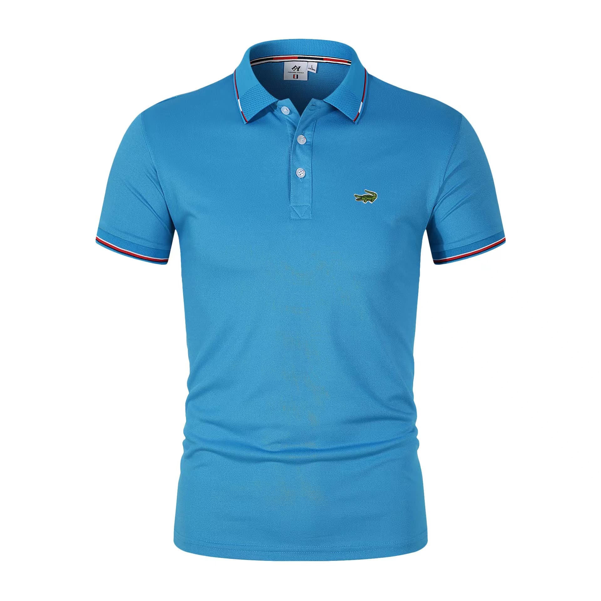 Polos homme en coton brodé, collection printemps-été, décontractés et respirants, à revers.
