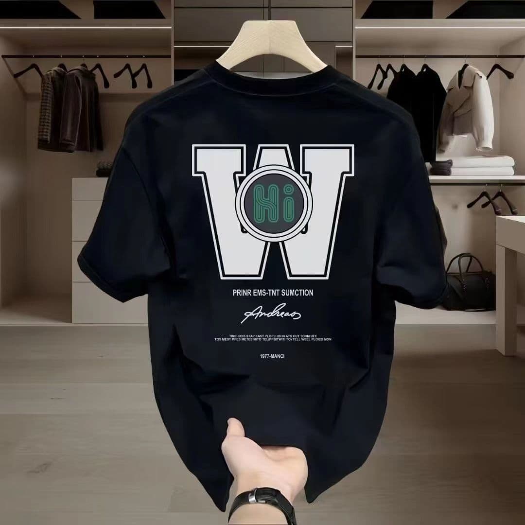 2024Men's high-quality round-neck pullover short-sleeved t-shirt