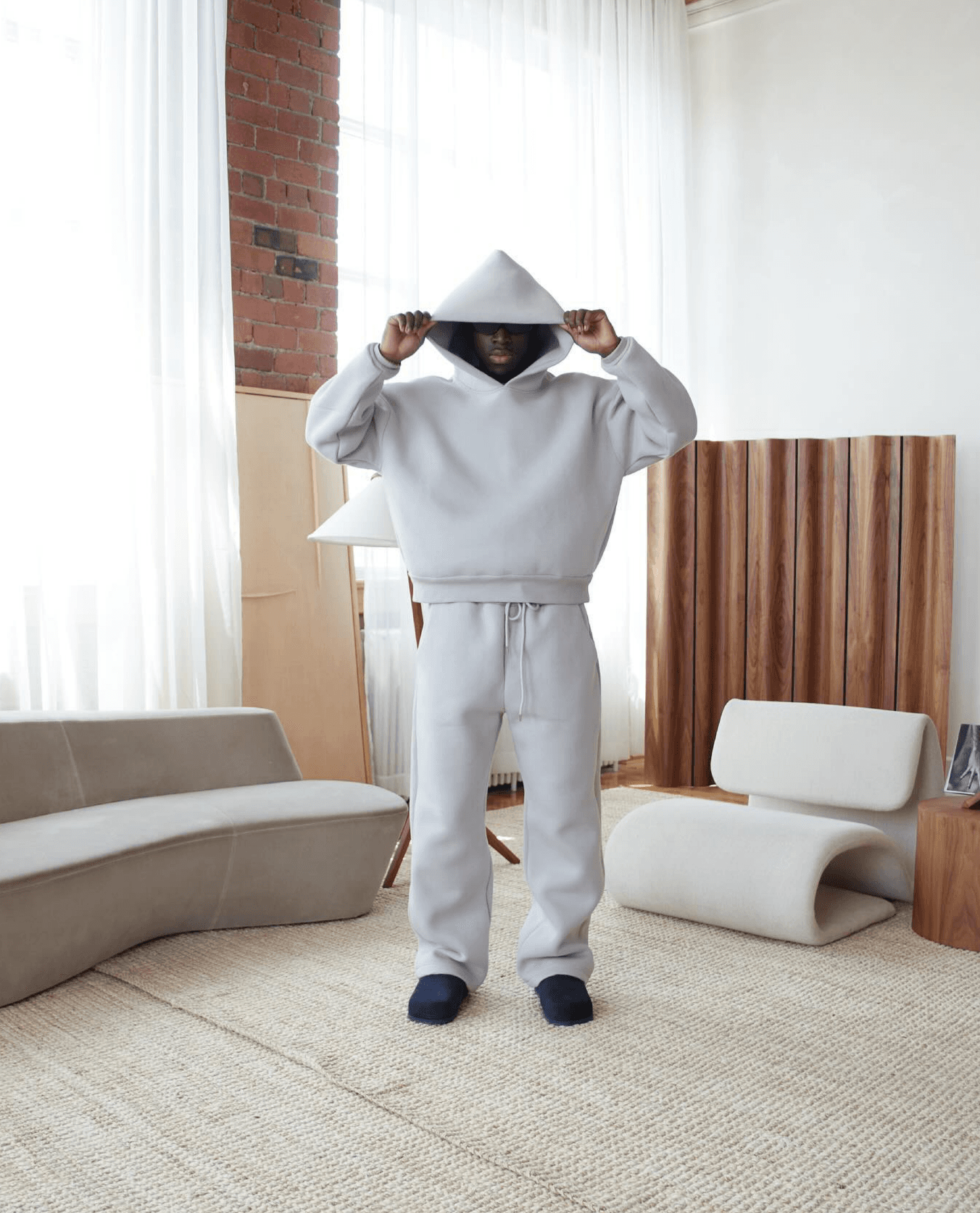 Sweat à capuche pour homme, vêtement décontracté, simple, tendance, couleur unie, ample