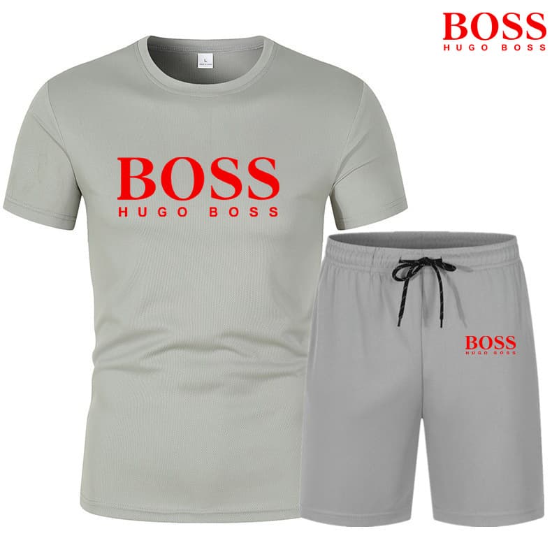 Ensemble short d'été à la mode pour hommes, ensemble de sport respirant et à séchage rapide pour hommes, ensemble T-shirt à manches courtes, en