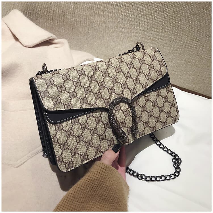 Nouveau sac carré de luxe léger pour femmes sac à bandoulière imprimé Vintage sac à bandoulière à chaîne de haute qualité