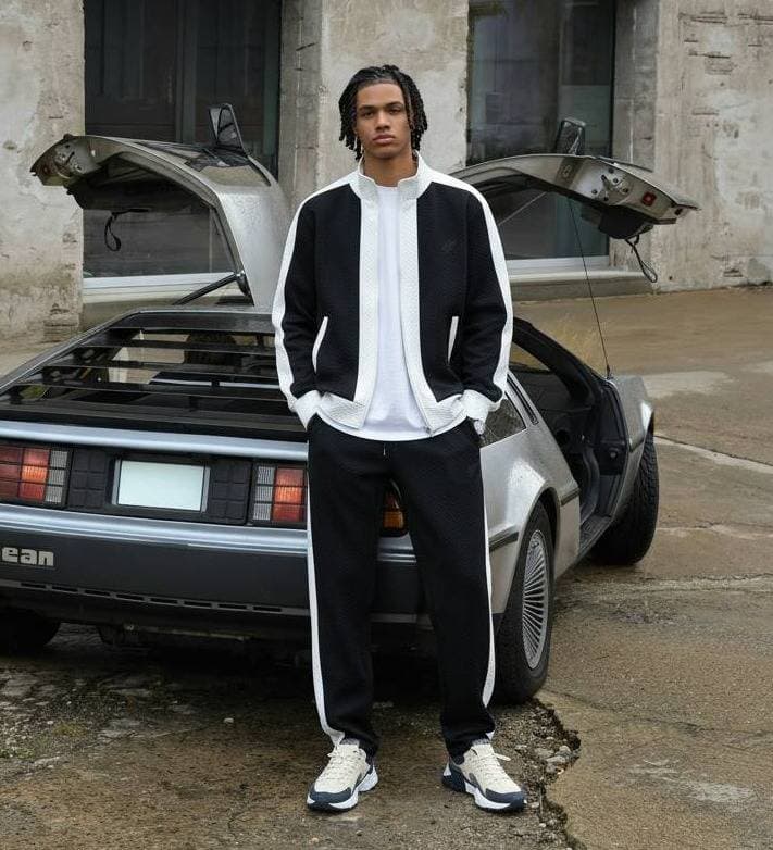 Men's Trendy Streetwear Hoodie & Jogger Set - Loose Fit Casual Two-Piece Outfit For Spring & Fall (Black, Navy Blue) | Sizes M-4XL​