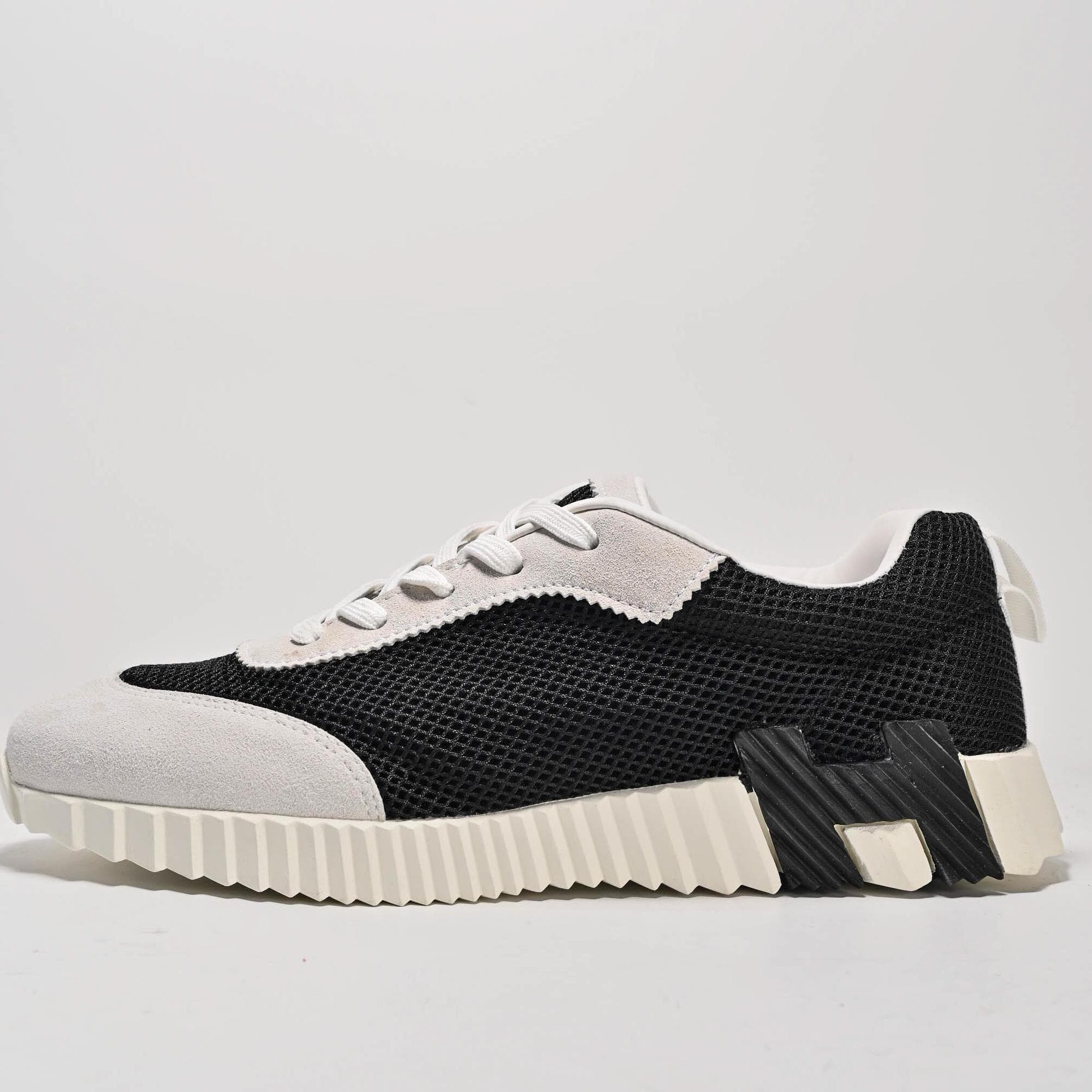 Version cuir de vache ~ Baskets blanches à blocs de couleurs H pour femmes 2025 Nouveau cuir véritable bout rond à lacets plat décontracté coupl