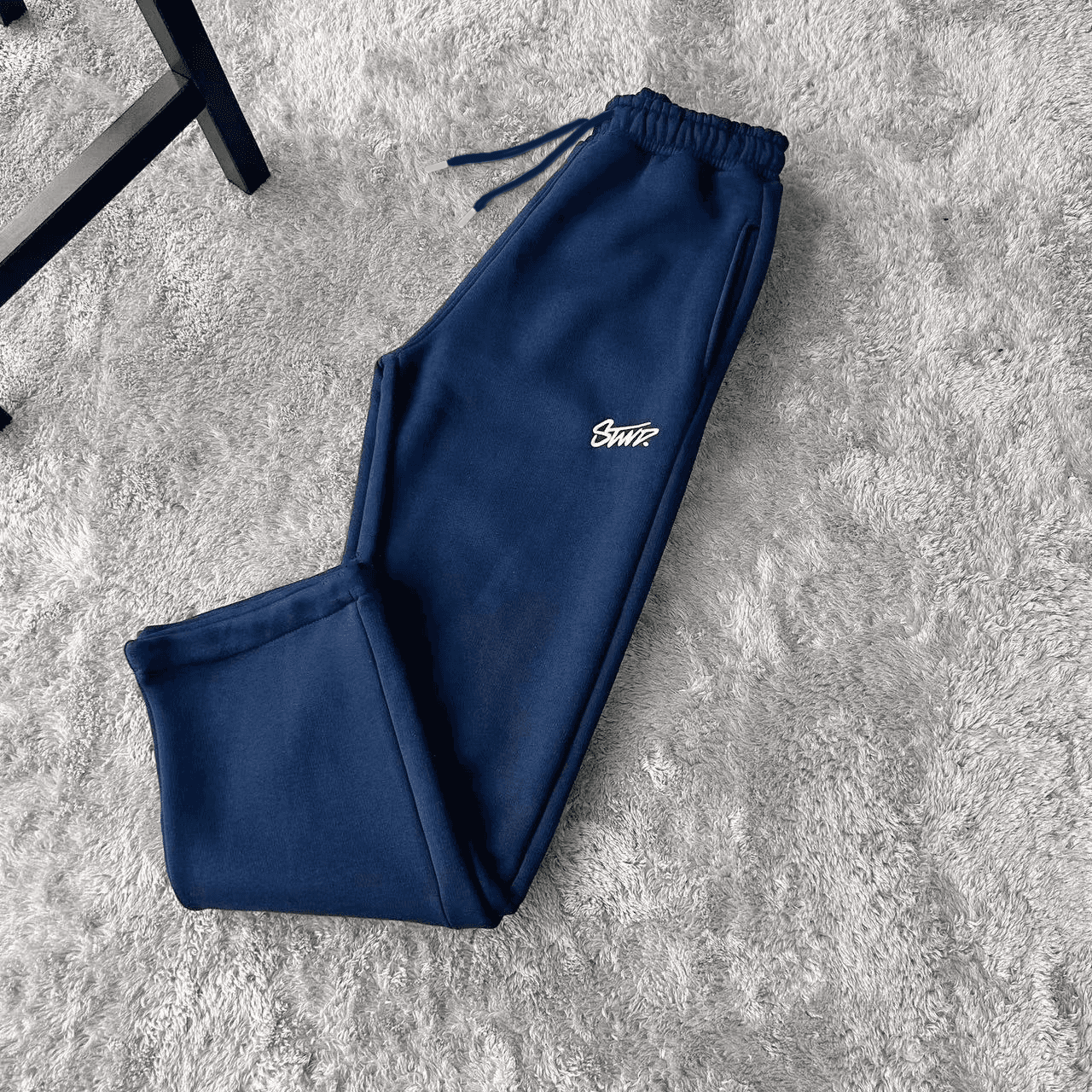 Pantalon de jogging à double taille pour homme, pantalon à motif de broderie poker, pantalon de survêtement hip-hop streetwear