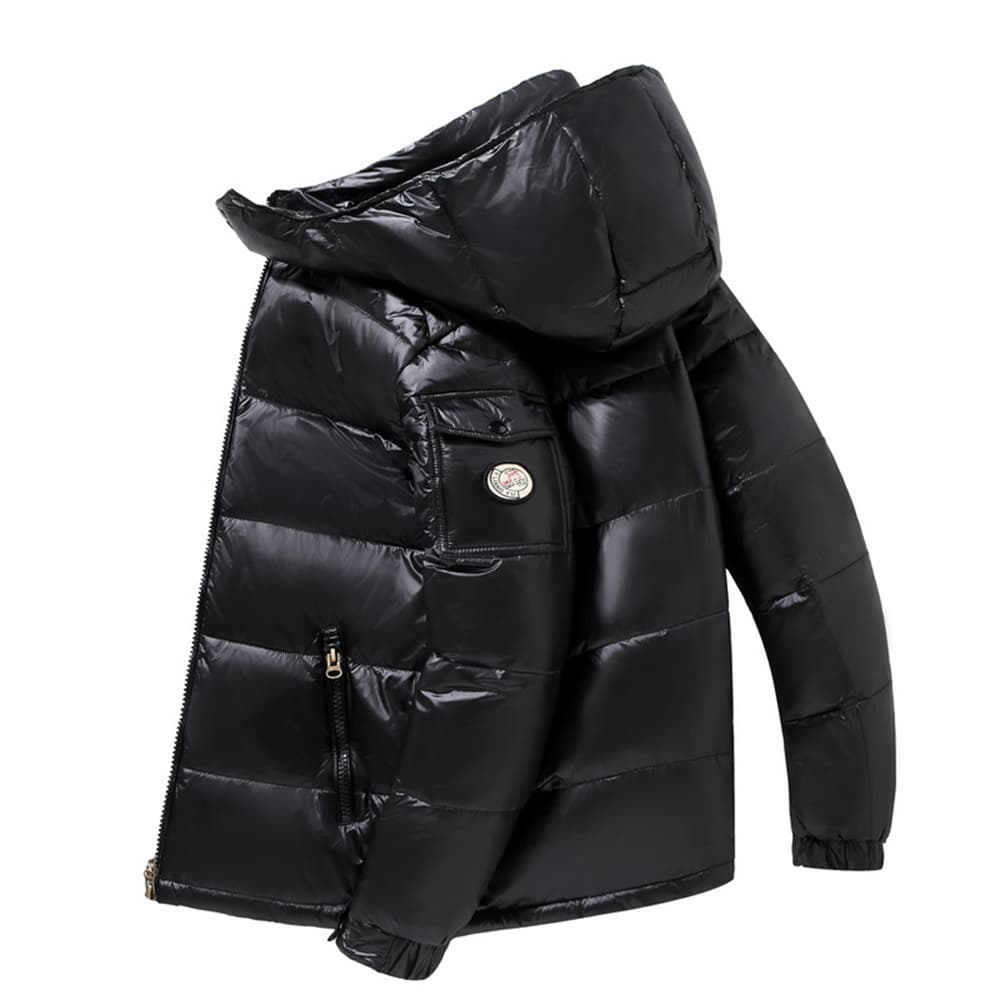 2026 High Quality Fashion WinterCoat Women Men Gloss Long Sleeve Casual Keep Warm Zipper Hooded Down Jacket 2XS-3XL