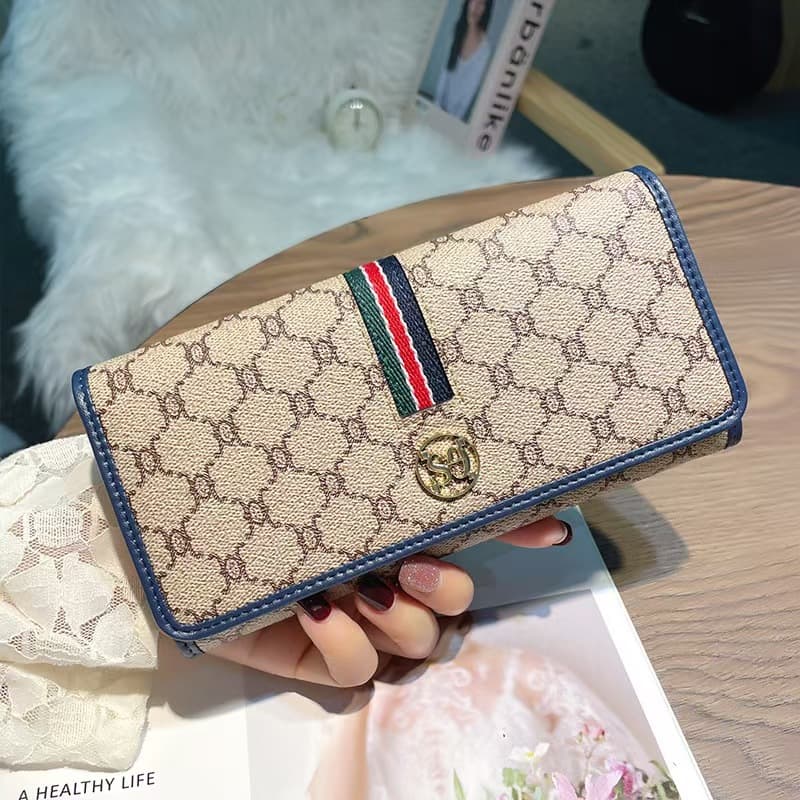 Designers Bag High Quality Soft Leather Mens Womens Iconic Textured Fashion Long Zipper Wallets Coin Purse Card Case Holder