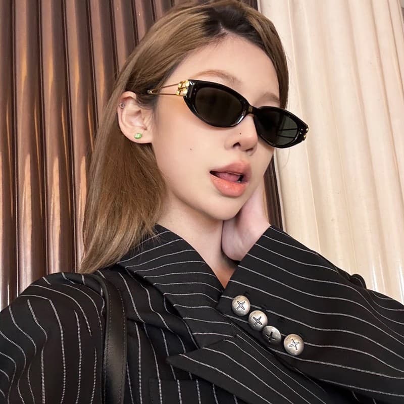 2025 New Cat Eye Kunst Casual Versatile Korean Fashion Women's Sunglasses Sun Protection Glasses Wholesale