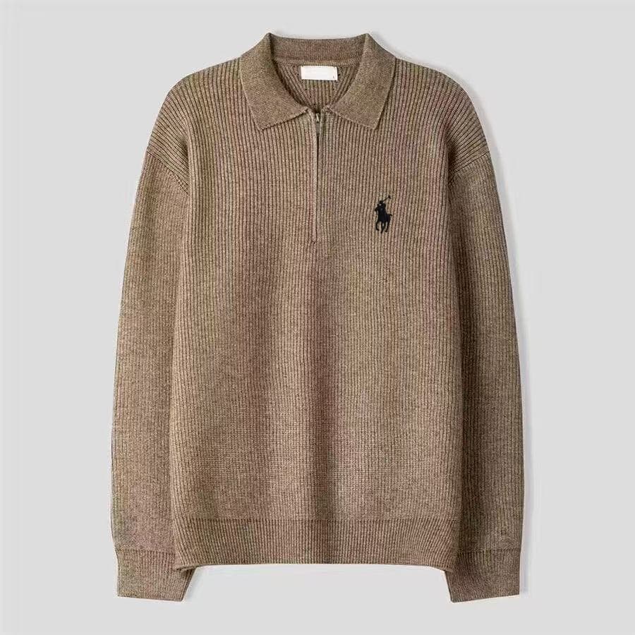 Pull homme à manches longues Paul, style automne-hiver, avec broderie de petit cheval (nouveau modèle).