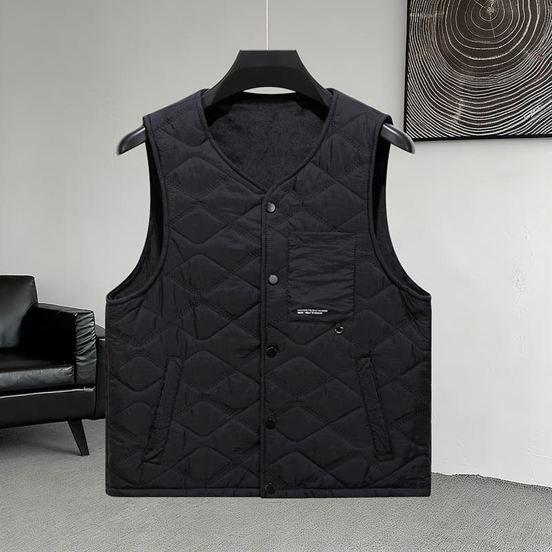 Men's Lightweight Quilted Vest Jacket – Slim Fit Layering Piece For Casual & Workwear