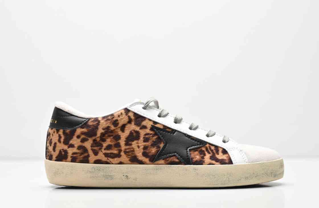 Baskets Goldengoose Vintage Distressed Star pour femmes, chaussures de skate rétro décontractées à talon compensé intégré, baskets blanches po