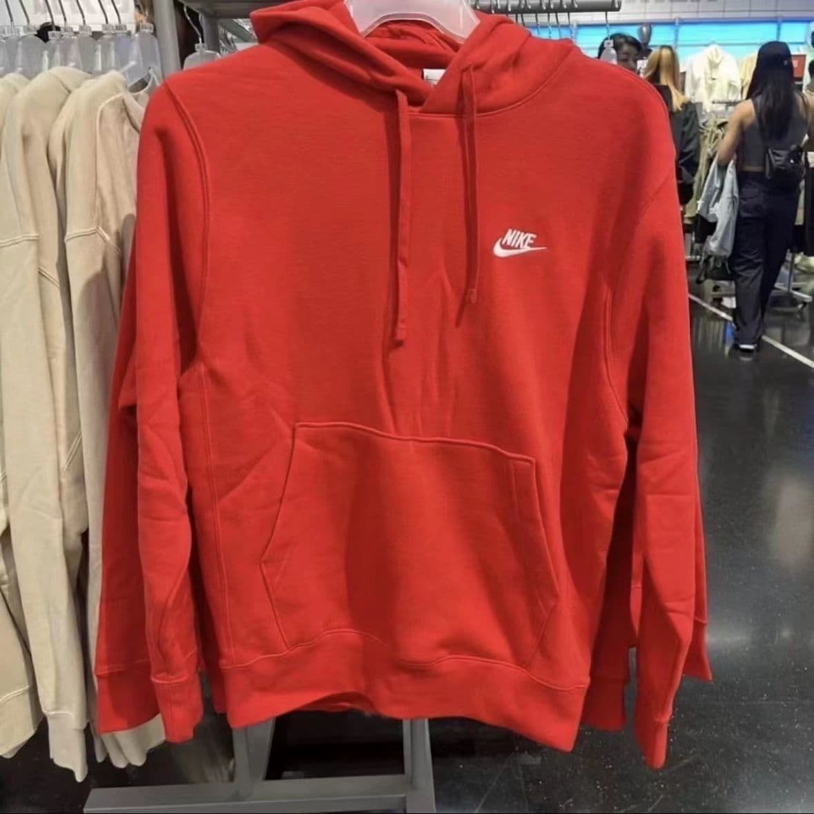 Veste classique chaude brodée à capuche Nike automne/hiver, style unisexe