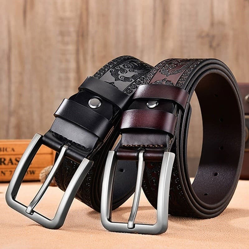 Men's PU Pin Buckle Retro Belt Fashion Casual Business All Match Jeans Belt
