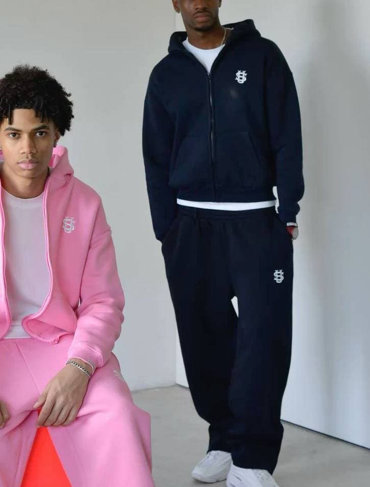 Men's Clothing 2026 Men's Hooded Sweatshirt And Sweatpants Set With Embroidery, A Trendy New Style For This Year, A Niche Fashion Item.