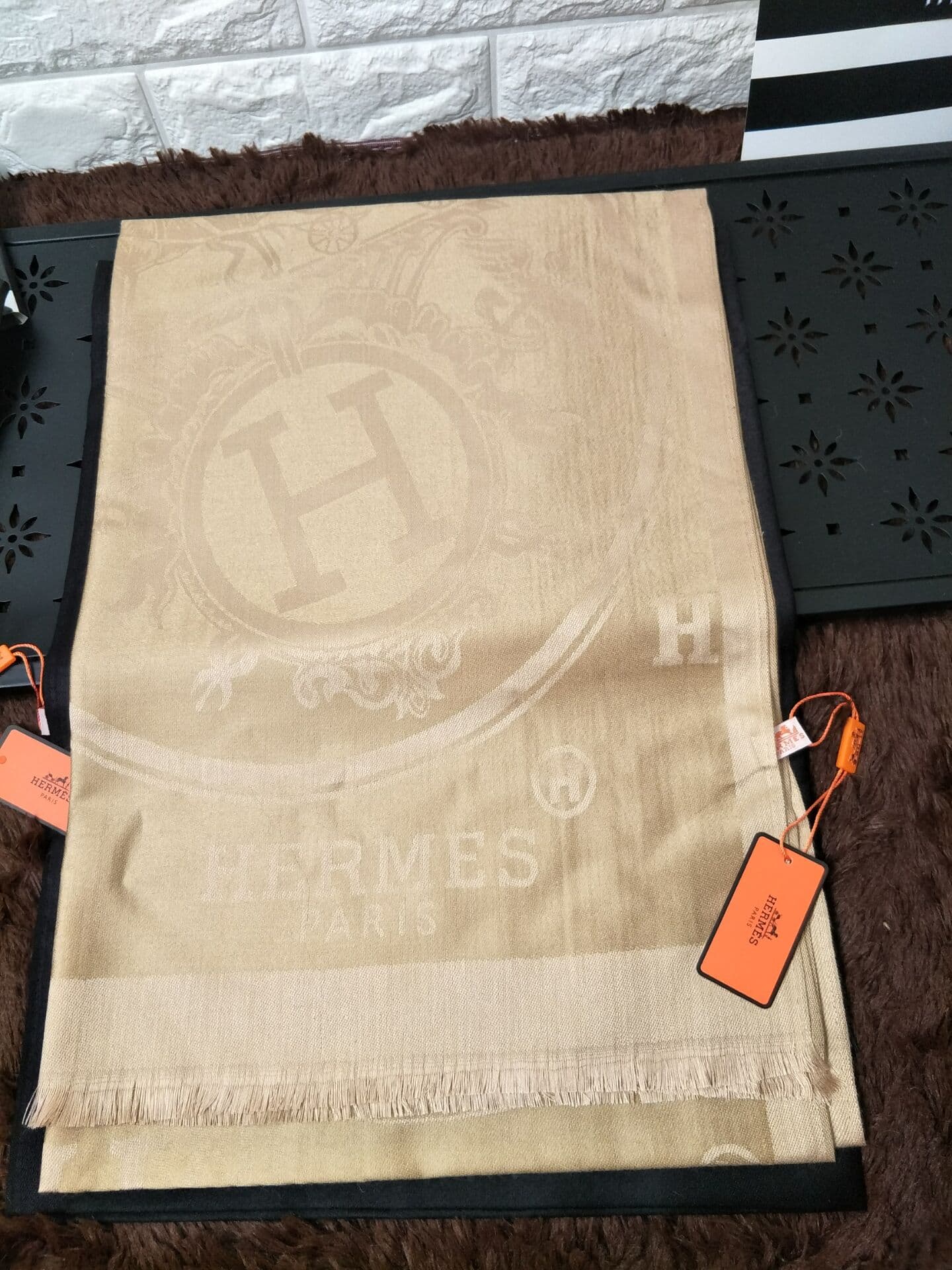 HERMES1 Hiver Men Écharpe En Cachemire Treillis Automne Et Hiver Épais Mode Chaud Sauvage Écharpe Châle