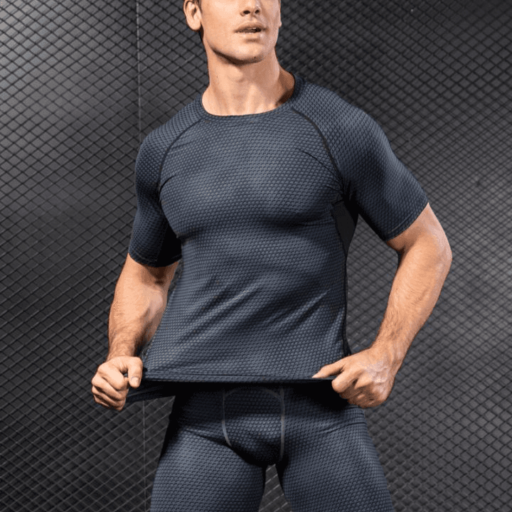 Men's Clothing Sizes Spot Quick Drying Muscle Fitness Outdoor Sports Tight Snake Pattern Snake Scale Compression Short Sleeved T Shirt