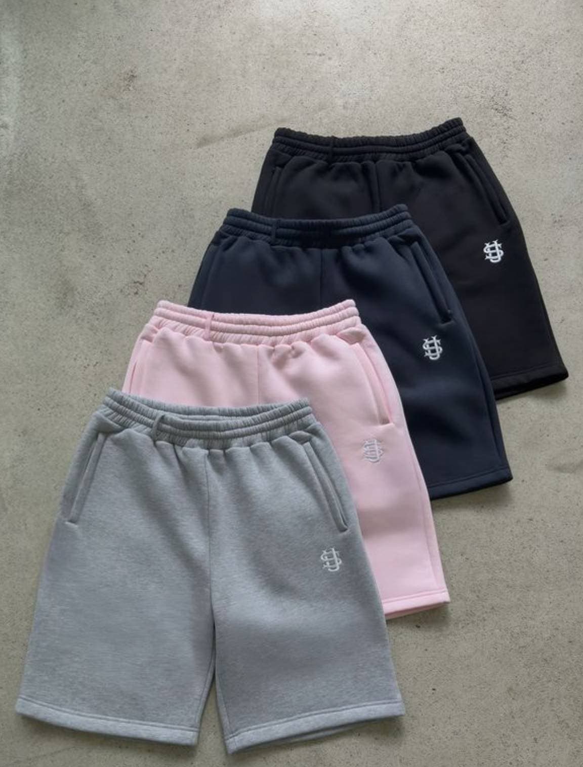Men's Clothing Unisex Elastic Waistband Embroidered Letter Shorts