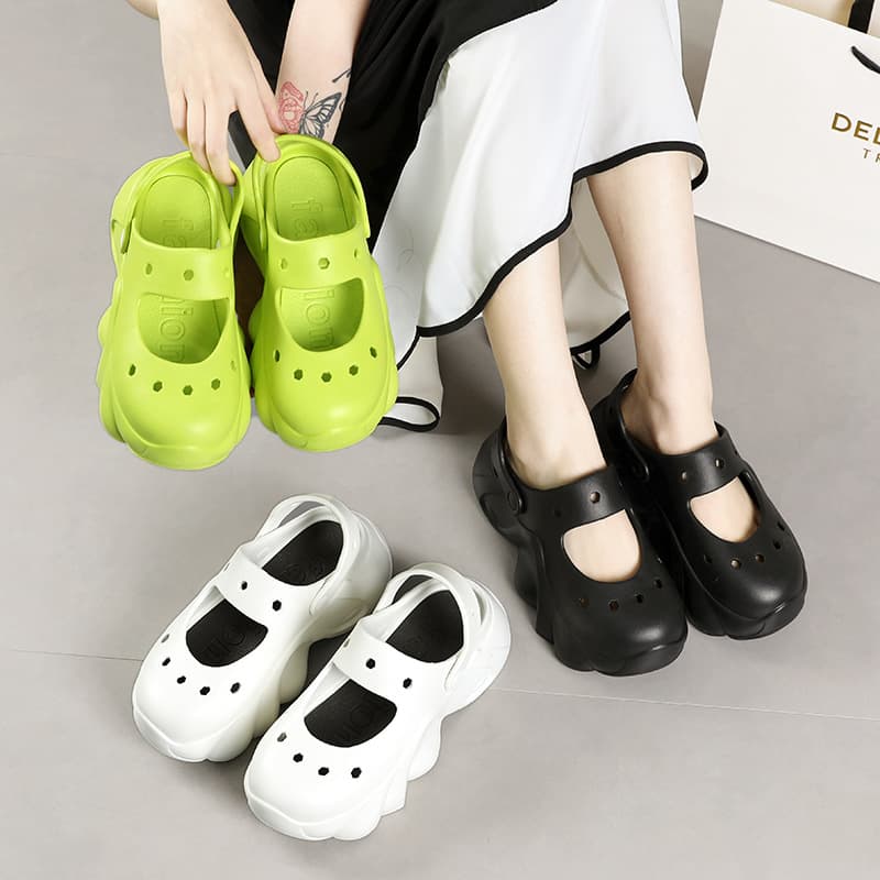 Cave for women with thick soles and a feeling of stepping on feces, garden sponge cake, Mary Jane's new 2024 beach