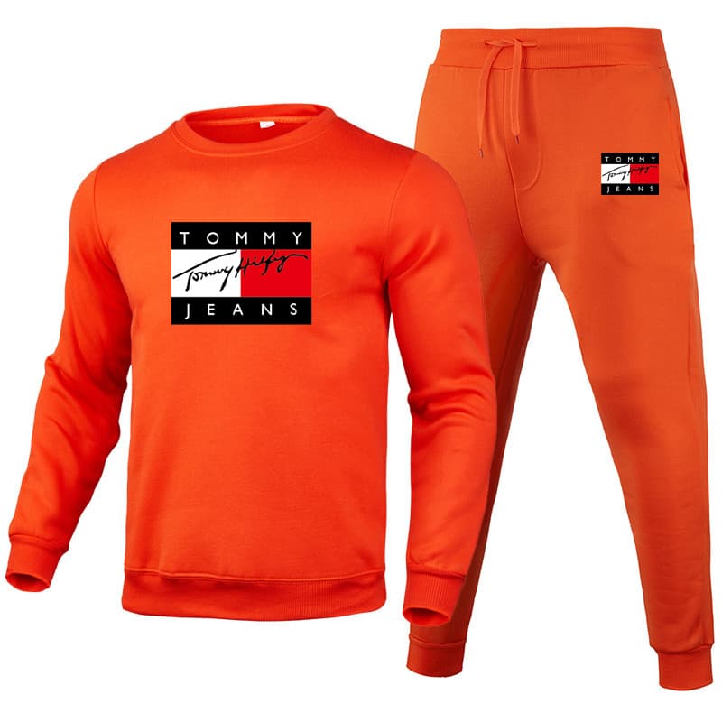 Ensemble pull et pantalon Long pour homme, confortable et chaud, à la mode, pour les affaires, les loisirs, imprimé, sport, nouvelle collection 202