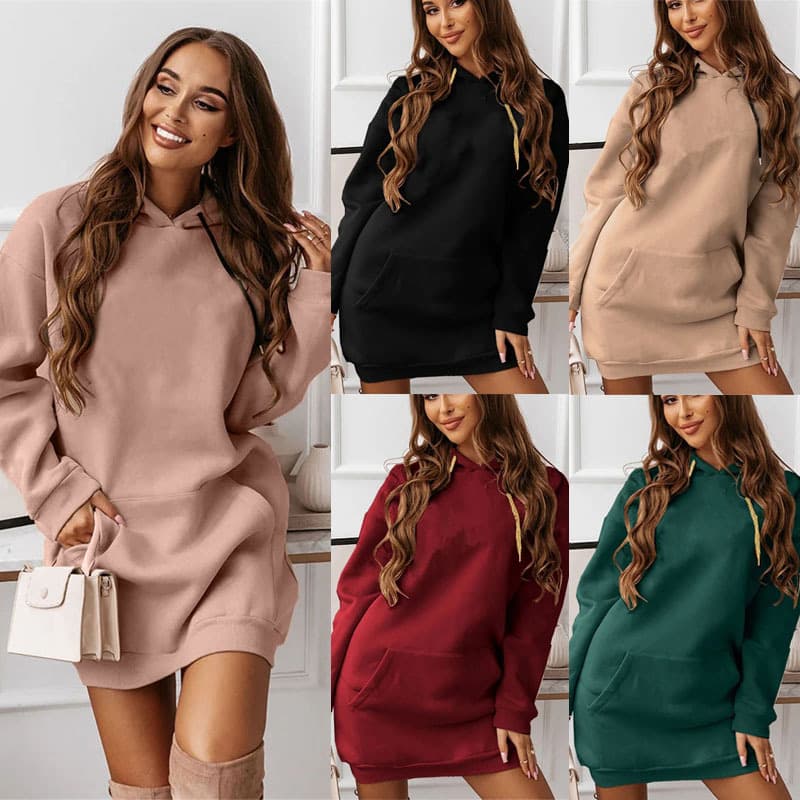 Women's clothing solid color casual sports hoodies sweatshirts