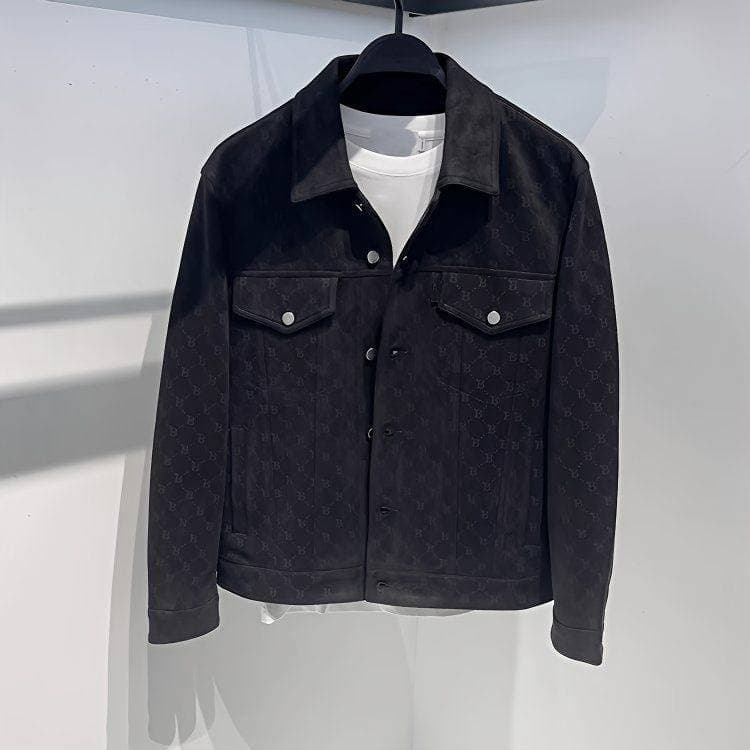 Men's Clothing 25 Autumn New Business Jacket Fashion Deerskin Workwear Loose Jacket Lapel Coat