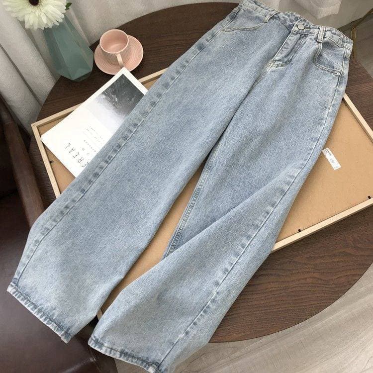 Women's Clothing Wide Leg Pants Jeans Women Spring Autumn Winter New Large Size Slim Petite