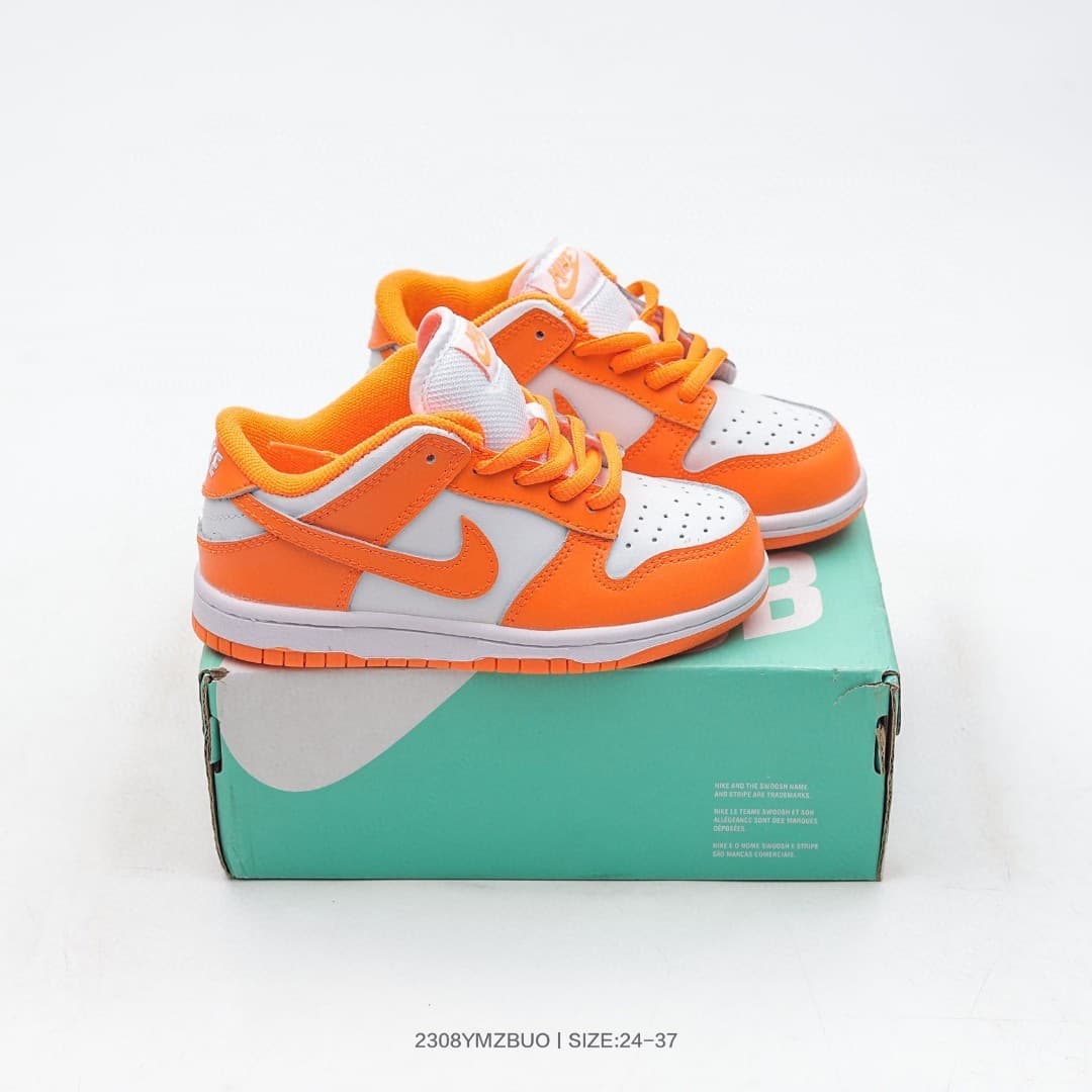 Nouvelle collaboration de chaussures basses pour enfants, chaussures de skate en cuir pour filles et garçons, chaussures décontractées pour étudi