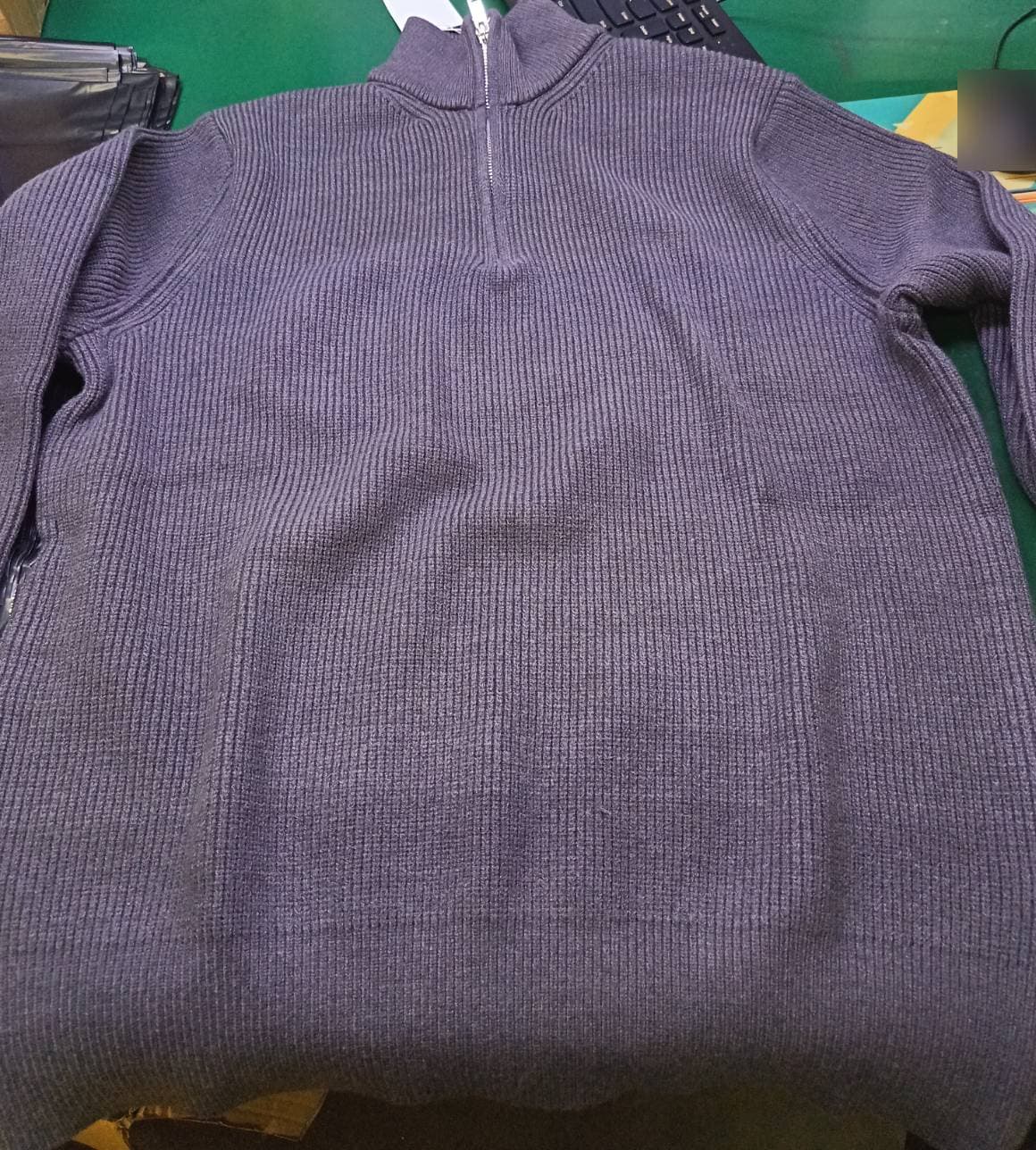 Pull unisexe à col roulé zippé aux quatre coins, cardigan en maille de coton mélangée, coupe ample et décontractée, haut en maille pour homme