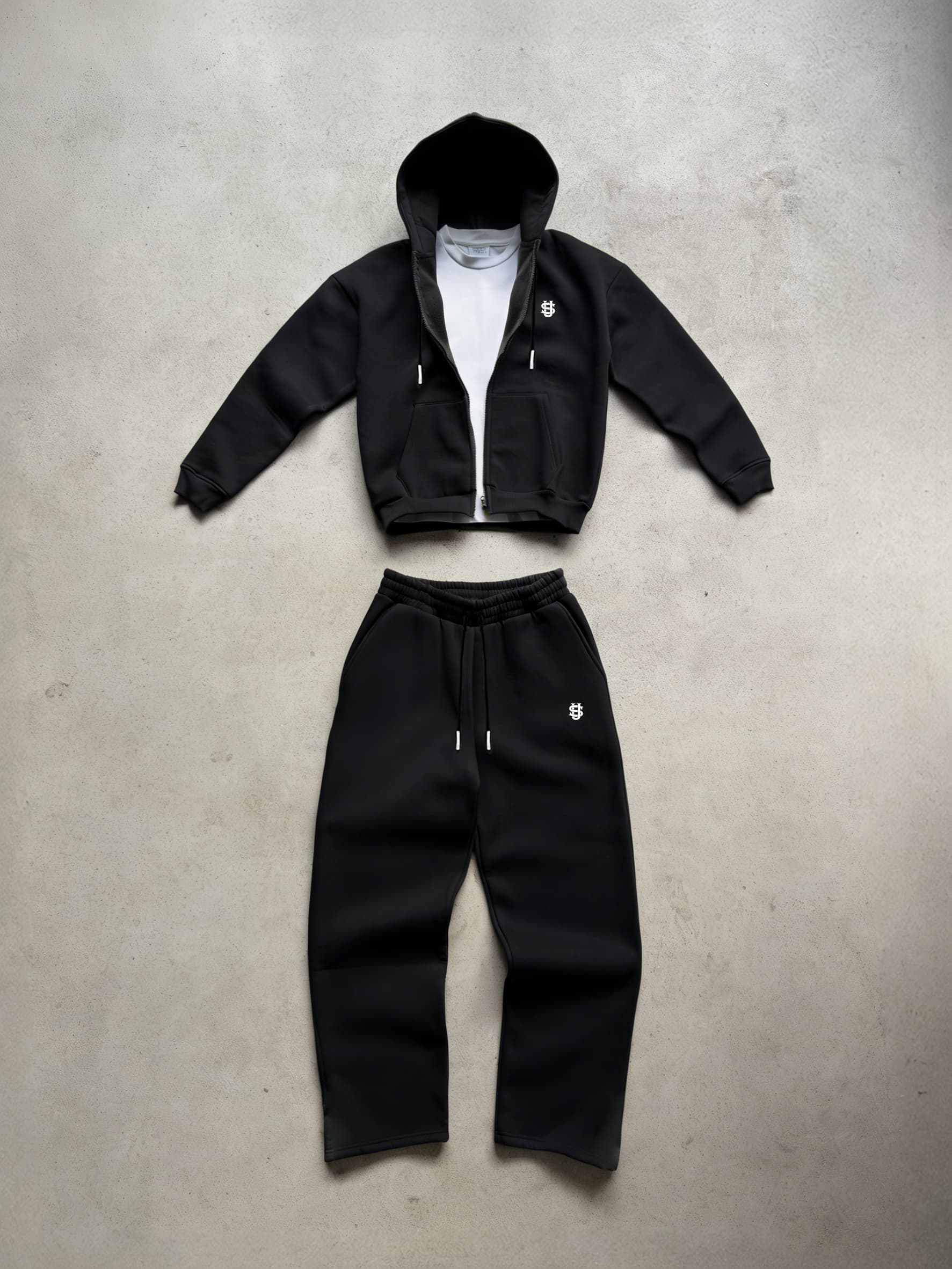 New American Retro Washed Long Sleeved Hooded Shirt Loose Casual Trousers Fashionable Japanese Sweater Suit