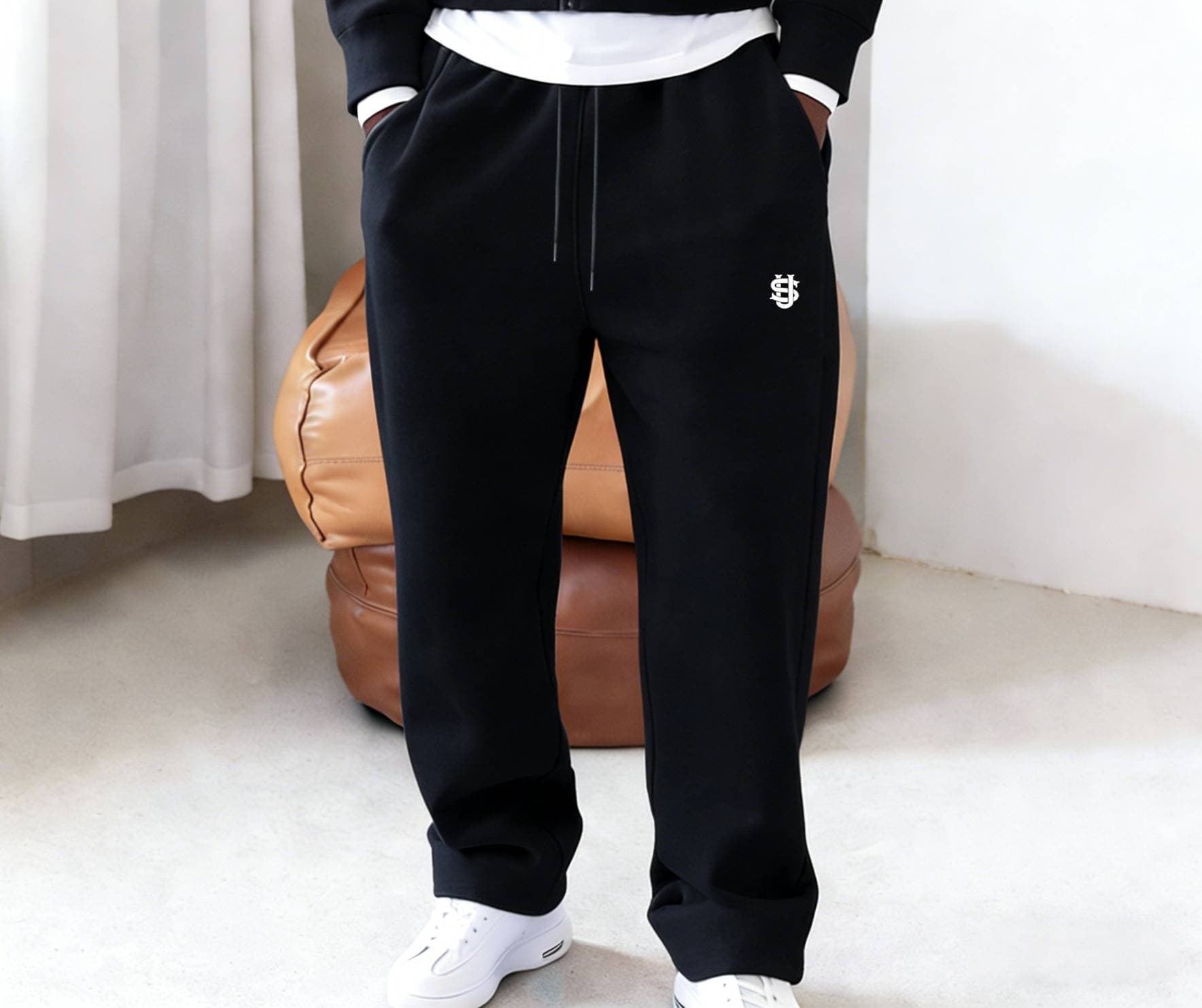 Chemise à capuche à manches longues délavée style rétro américain, pantalon ample et décontracté, costume pull japonais à la mode
