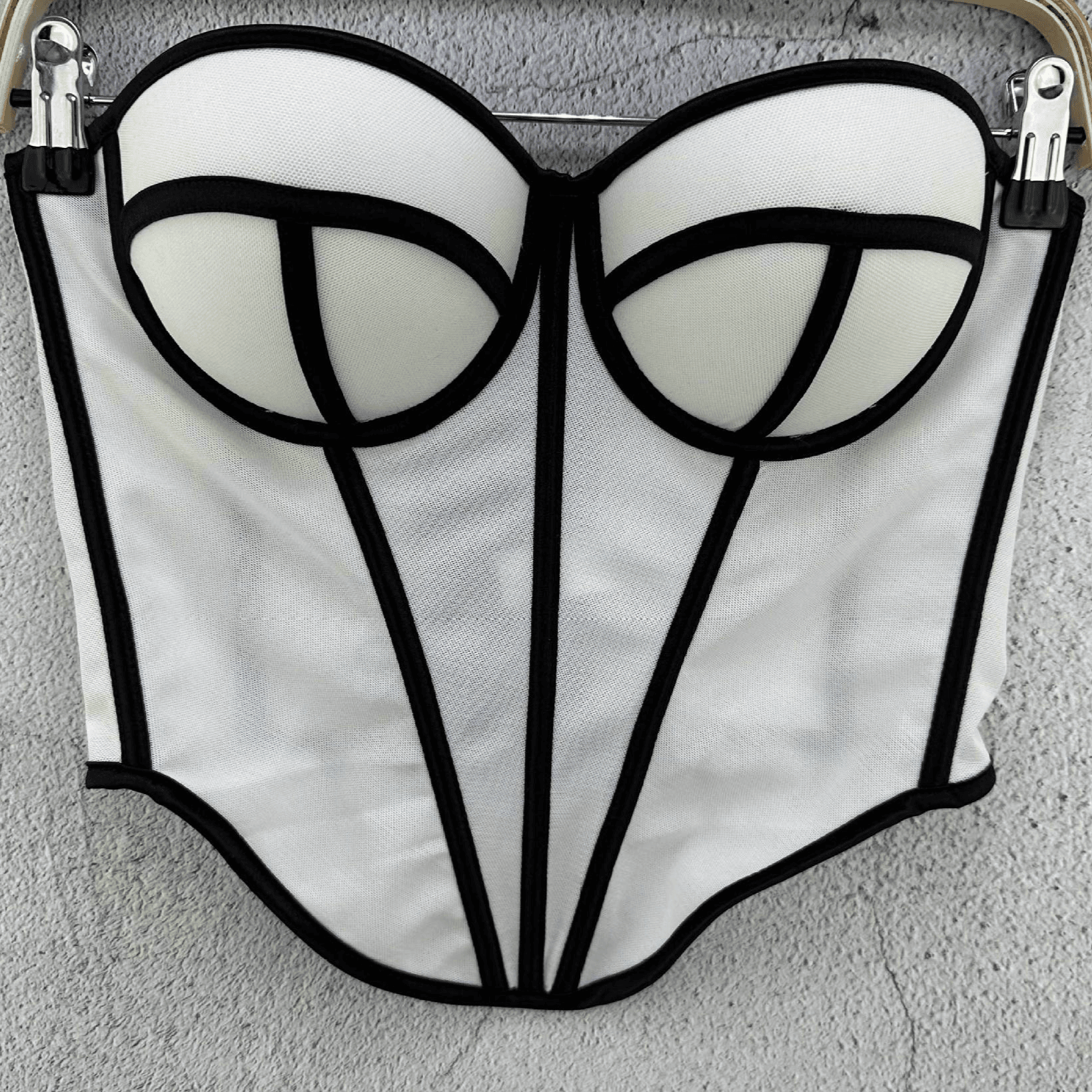 Women's Clothing Mesh Small Vest Camisole Retro Slim Breathable Temperament Fishbone Chest Cup Top For Women