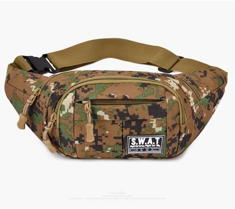 New men's Fanny pack mobile phone bag multi-functional sports casual men's single-shoulder camo cross chest bag
