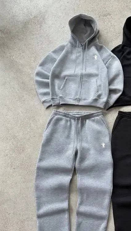 Ensemble sweat à capuche et sweat-shirt tendance avec logo poney et poches pour homme 2026