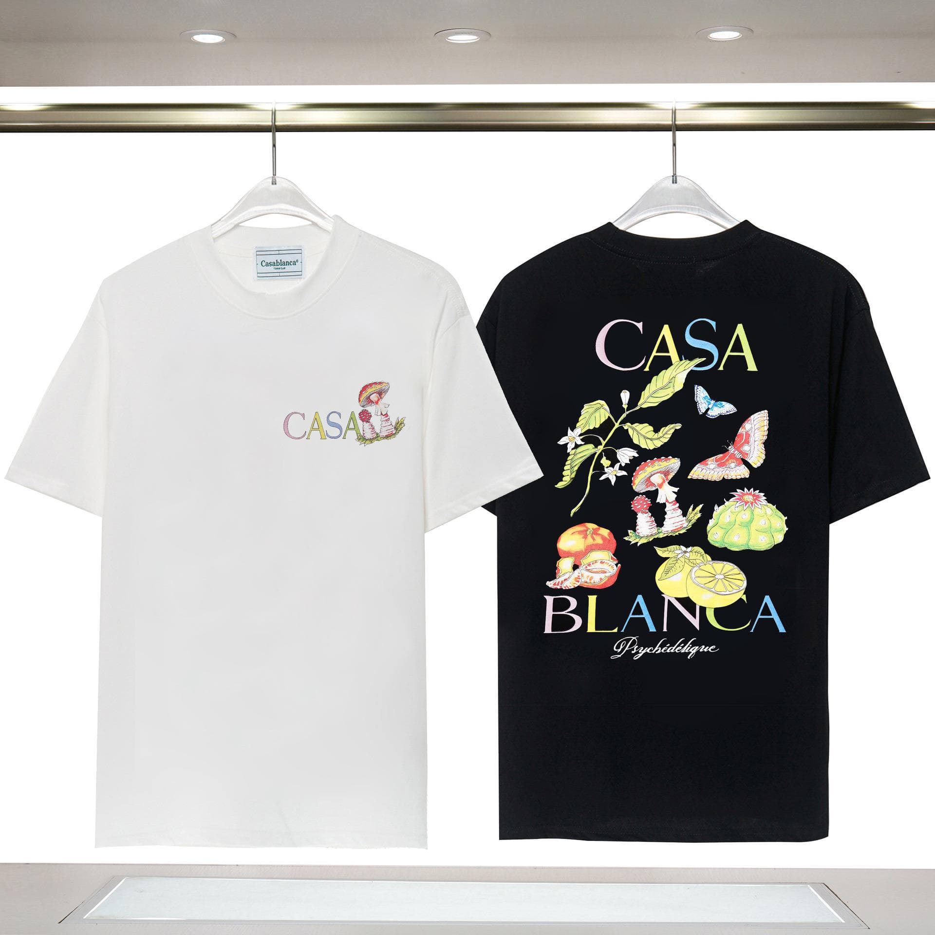Vêtements pour hommes 24 nouveaux styles Illusion Gate Letter Printing T-shirt à manches courtes à col rond personnalisé
