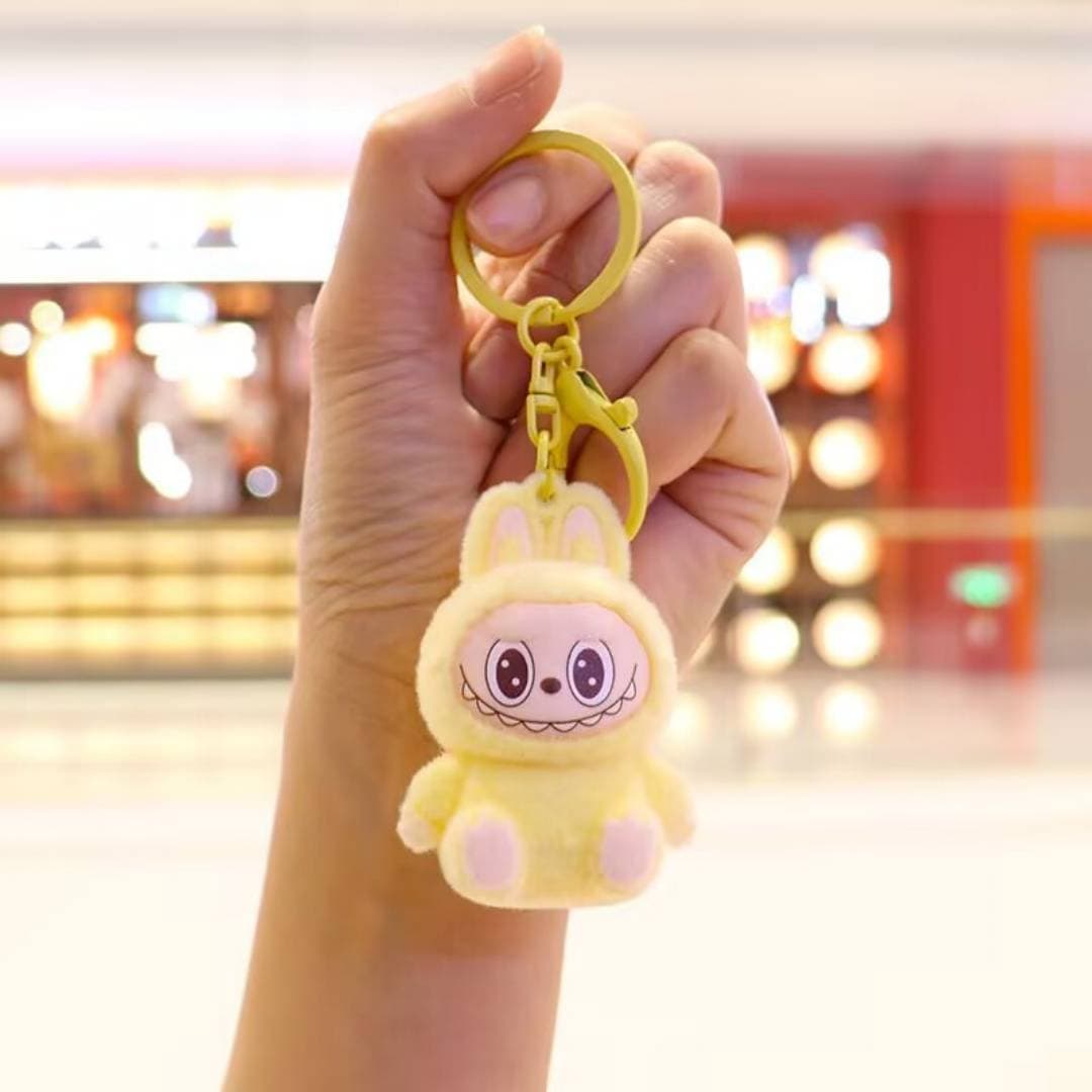 Porte-clés pendentif en peluche dégradé de couleurs, tendance, exquis, mignon, de haute qualité, compact, polyvalent